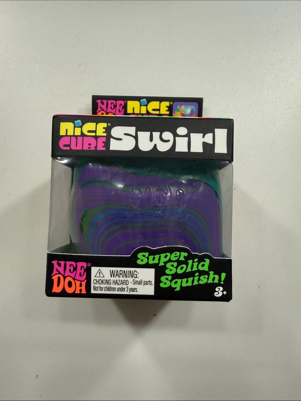 Nice Cube Swirl Super Solid Squish! - Purple & Teal